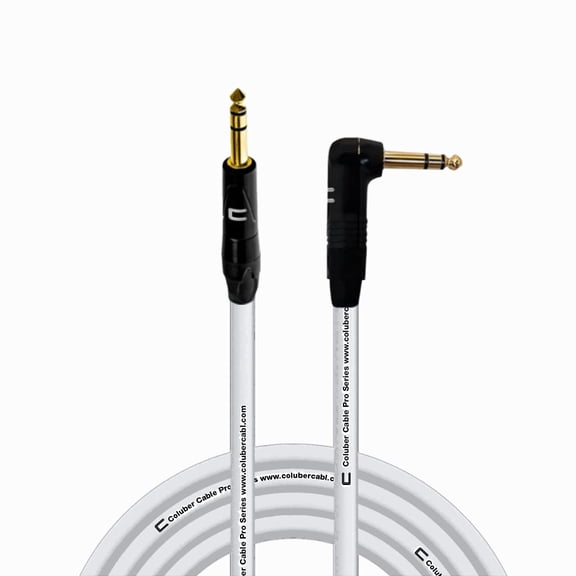 Coluber Cable 1/4" TRS Male - Right Angle 1/4 TRS 25ft. Pro 3-Pin Connector