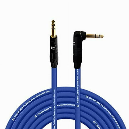 Coluber Cable 1/4" TRS Male - Right Angle 1/4 TRS 50ft. Pro 3-Pin Connector