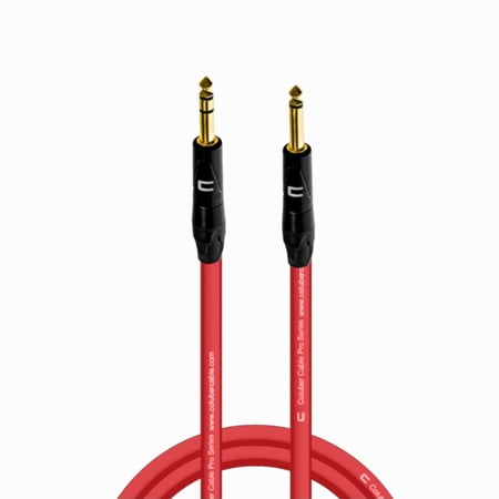 Coluber Cable 1/4" TRS Male to 1/4" TS Male Pro 3-Pin Microphone Connector
