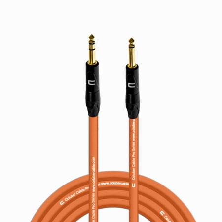 Coluber Cable 1/4" TRS Male to 1/4" TS Male Pro 3-Pin Microphone Connector