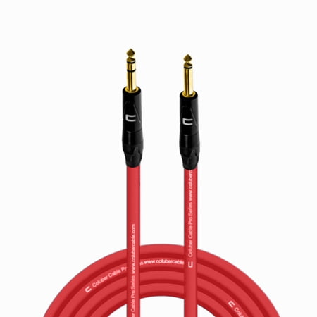 Coluber Cable 1/4" TRS Male to 1/4" TS Male Pro 3-Pin Microphone Connector