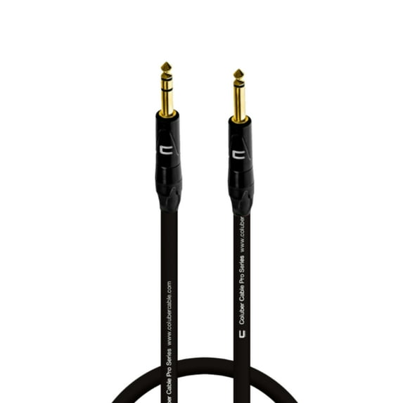 Coluber Cable 1/4" TRS Male to 1/4" TS Male Pro 3-Pin Microphone Connector