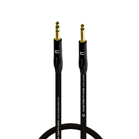 Coluber Cable 1/4" TRS Male to 1/4" TS Male Pro 3-Pin Microphone Connector