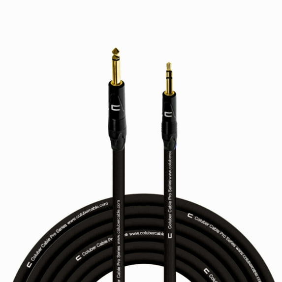 Coluber Cable 1/4" TS Male to 3.5 TRS Male - Pro 3-Pin Microphone Connector