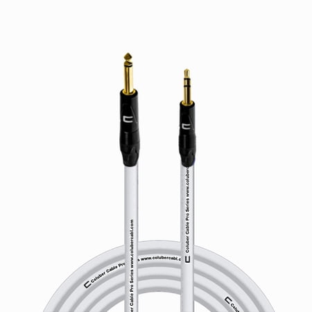 Coluber Cable 1/4" TS Male to 3.5 TRS Male - Pro 3-Pin Microphone Connector