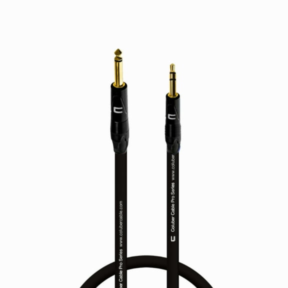 Coluber Cable 1/4" TS Male to 3.5 TRS Male - Pro 3-Pin Microphone Connector