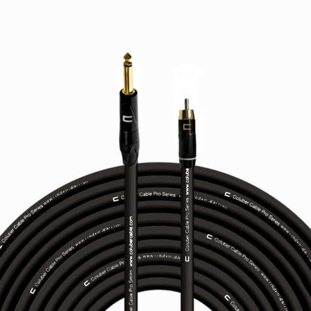Coluber Cable - 1/4" TS Male to RCA Male - Pro 3-Pin Microphone Connector