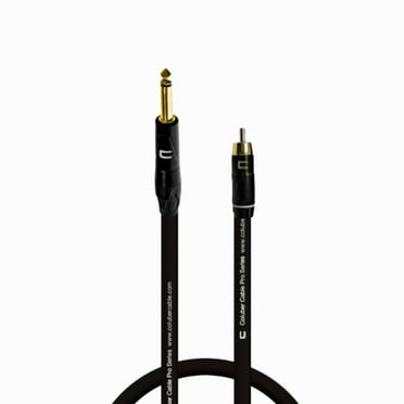 Coluber Cable - 1/4" TS Male to RCA Male - Pro 3-Pin Microphone Connector