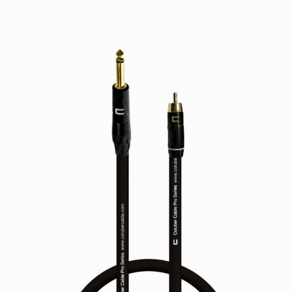Coluber Cable - 1/4" TS Male to RCA Male - Pro 3-Pin Microphone Connector