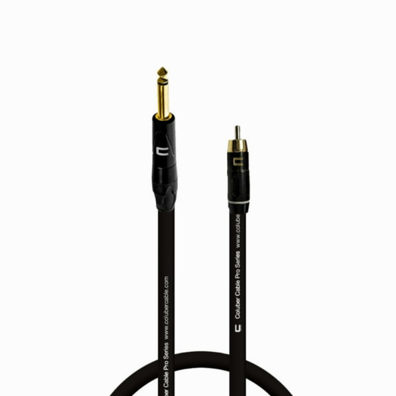 Coluber Cable - 1/4" TS Male to RCA Male - Pro 3-Pin Microphone Connector