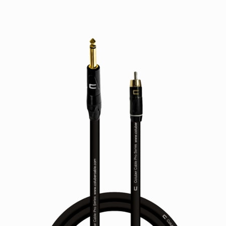 Coluber Cable - 1/4" TS Male to RCA Male - Pro 3-Pin Microphone Connector
