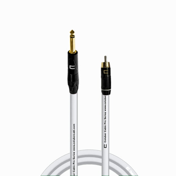 Coluber Cable - 1/4" TS Male to RCA Male - Pro 3-Pin Microphone Connector