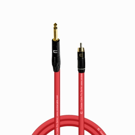 Coluber Cable - 1/4" TS Male to RCA Male - Pro 3-Pin Microphone Connector