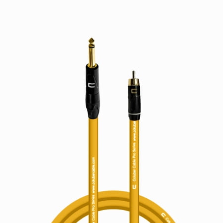 Coluber Cable - 1/4" TS Male to RCA Male - Pro 3-Pin Microphone Connector