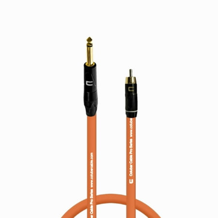 Coluber Cable - 1/4" TS Male to RCA Male - Pro 3-Pin Microphone Connector