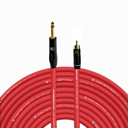 Coluber Cable - 1/4" TS Male to RCA Male - Pro 3-Pin Microphone Connector