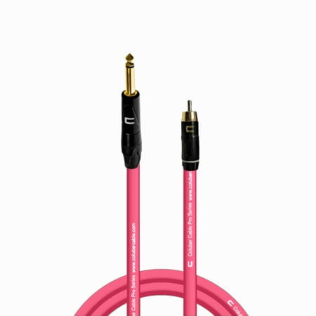 Coluber Cable - 1/4" TS Male to RCA Male - Pro 3-Pin Microphone Connector