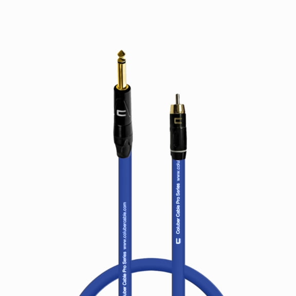 Coluber Cable - 1/4" TS Male to RCA Male - Pro 3-Pin Microphone Connector