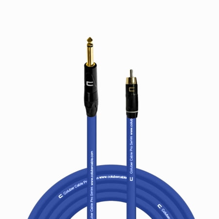 Coluber Cable - 1/4" TS Male to RCA Male - Pro 3-Pin Microphone Connector