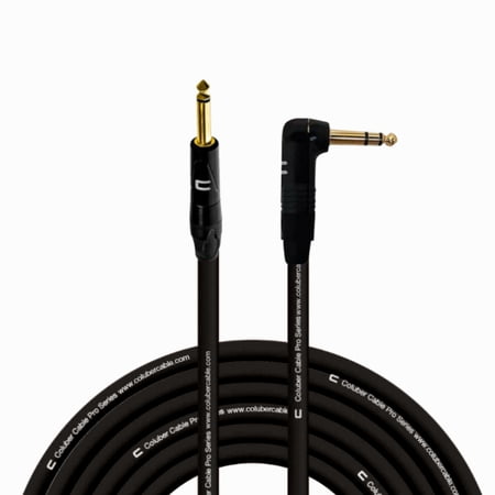 Coluber Cable - 1/4" TS Male to Right Angle 1/4" TRS - Pro 3-Pin Connector