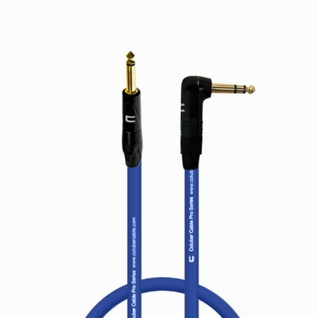 Coluber Cable - 1/4" TS Male to Right Angle 1/4" TRS - Pro 3-Pin Connector
