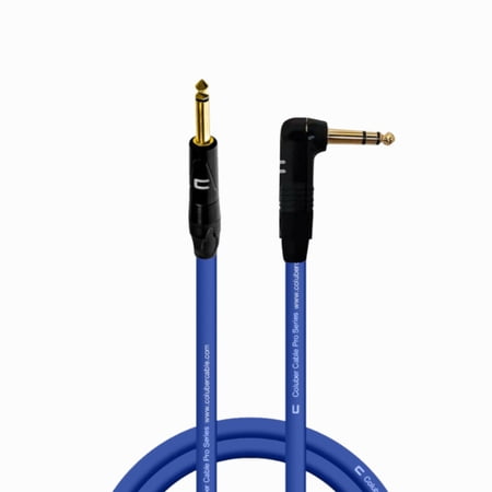 Coluber Cable - 1/4" TS Male to Right Angle 1/4" TRS - Pro 3-Pin Connector