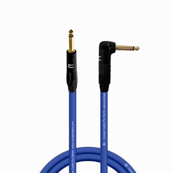 Coluber Cable 1/4" TS Male to Right Angle 1/4" TS 3-Pin Microphone Connector