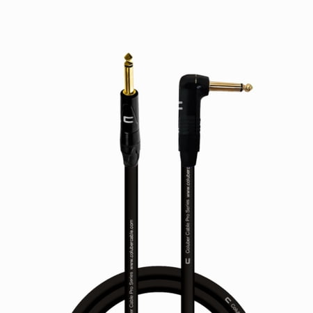 Coluber Cable 1/4" TS Male to Right Angle 1/4" TS 3-Pin Microphone Connector