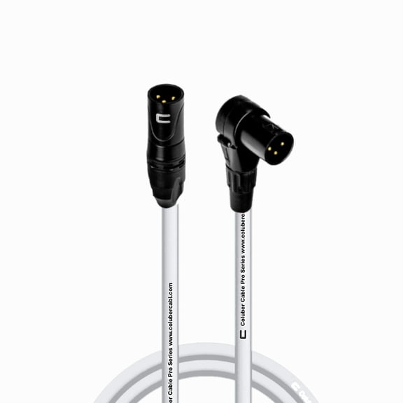 Coluber Cable 3-Pin M-Right Angle Balanced XLR Cable Color Premium Cord 6ft