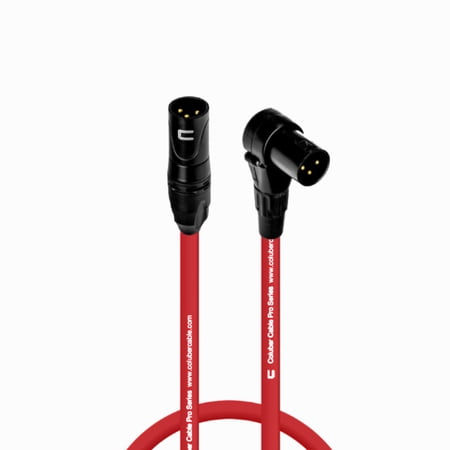 Coluber Cable 3-Pin M-Right Angle Balanced XLR Cable - Premium Cord 1.5ft