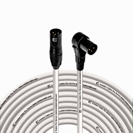 Coluber Cable 3-Pin M-Right Angle Balanced XLR Cable - Premium Cord 150ft