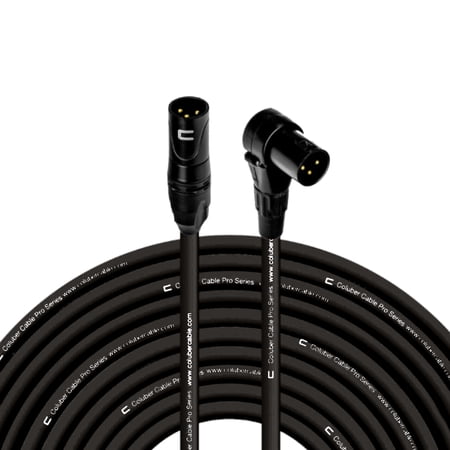 Coluber Cable 3-Pin M-Right Angle Balanced XLR Cable - Premium Cord 150ft