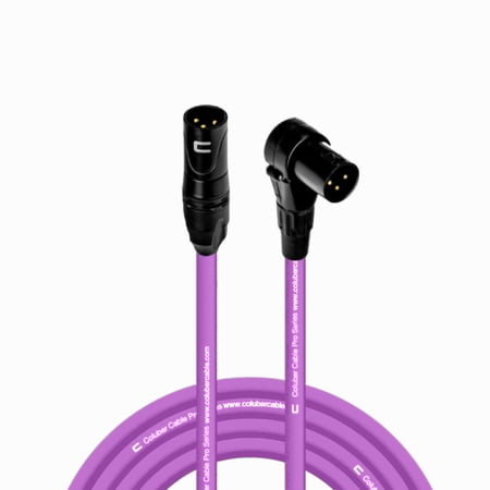 Coluber Cable 3-Pin M-Right Angle Balanced XLR Cable - Premium Cord 20ft