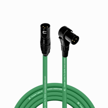 Coluber Cable 3-Pin M-Right Angle Balanced XLR Cable - Premium Cord 20ft