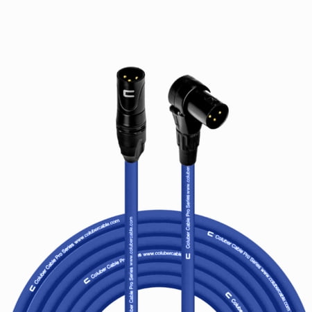 Coluber Cable 3-Pin M-Right Angle Balanced XLR Cable - Premium Cord 50ft