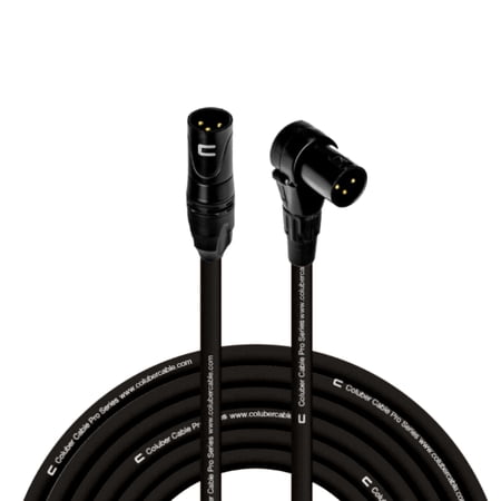 Coluber Cable 3-Pin M-Right Angle Balanced XLR Cable - Premium Cord 75ft