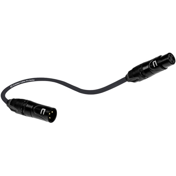 Coluber Cable 3-Pin Male to Female Balanced XLR Cable Audio Interface 1ft