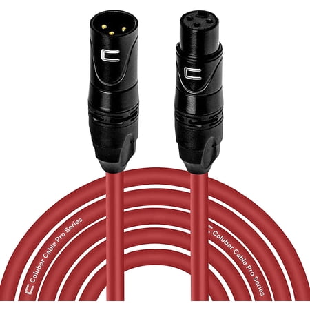 Coluber Cable 3-Pin Male to Female Balanced XLR Cable Audio Interface 30ft
