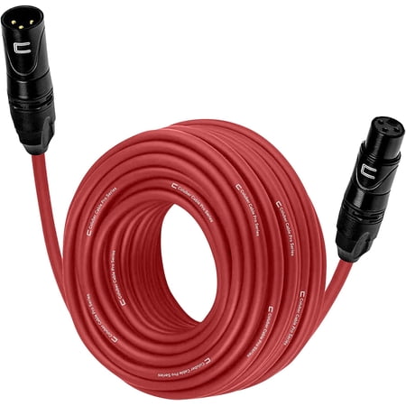 Coluber Cable 3-Pin Male to Female Balanced XLR Cable Audio Interface 50ft