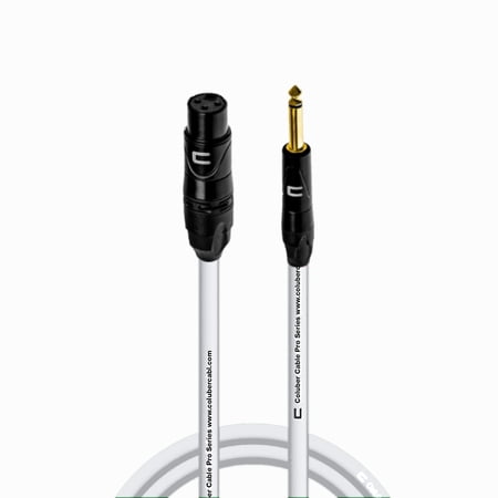 Coluber Cable - 3-Pin XLR Female to 1/4 TS Male 3-Pin Microphone Connector