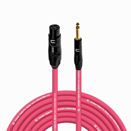 Coluber Cable - 3-Pin XLR Female to 1/4 TS Male 3-Pin Microphone Connector