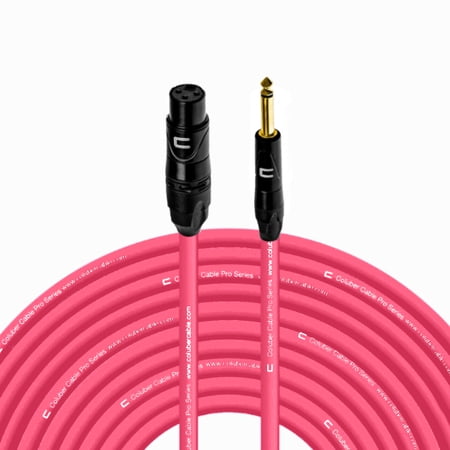 Coluber Cable - 3-Pin XLR Female to 1/4 TS Male 3-Pin Microphone Connector