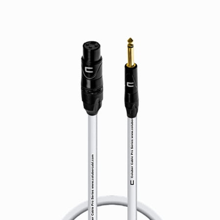 Coluber Cable - 3-Pin XLR Female to 1/4 TS Male 3-Pin Microphone Connector