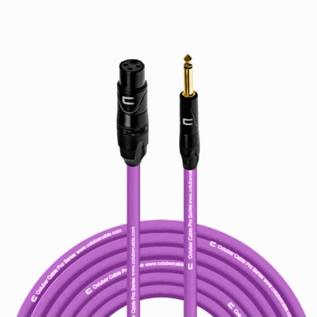 Coluber Cable - 3-Pin XLR Female to 1/4 TS Male 3-Pin Microphone Connector