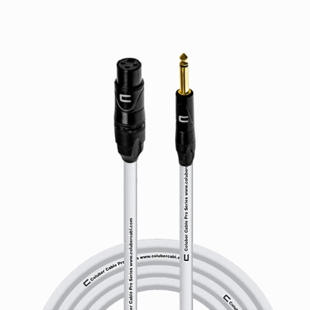 Coluber Cable - 3-Pin XLR Female to 1/4 TS Male 3-Pin Microphone Connector