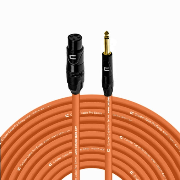 Coluber Cable - 3-Pin XLR Female to 1/4 TS Male 3-Pin Microphone Connector