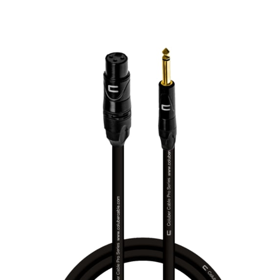 Coluber Cable - 3-Pin XLR Female to 1/4 TS Male 3-Pin Microphone Connector