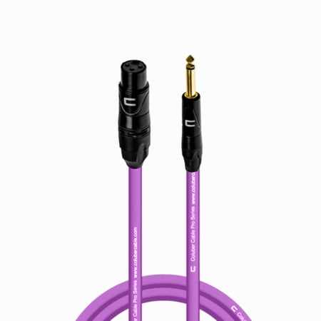 Coluber Cable - 3-Pin XLR Female to 1/4 TS Male 3-Pin Microphone Connector