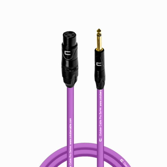 Coluber Cable - 3-Pin XLR Female to 1/4 TS Male 3-Pin Microphone Connector