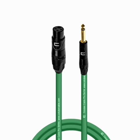 Coluber Cable - 3-Pin XLR Female to 1/4 TS Male 3-Pin Microphone Connector